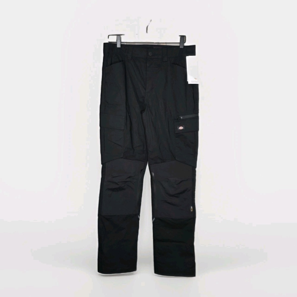Dickies Women Sz 10 Temp-iQ® 365 Regular Fit Double Knee Tapered Duck Pant Black